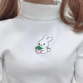 Carrot Juice Bunny Babe  Top Kawaii Academia Y2K Cottagecore Coquette Fairycore Dollette Princesscore